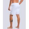 imageG Gradual Mens Swim Trunks with Compression Liner 7quot Quick Dry Board Shorts Swimsuit Bathing Suit for Men with Zipper PocketsWhite