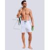 imageG Gradual Mens Swim Trunks with Compression Liner 7quot Quick Dry Board Shorts Swimsuit Bathing Suit for Men with Zipper PocketsWhite