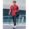 imageG Gradual Mens Workout Athletic TShirts Moisture Wicking Cooling Running Shirts Short Sleeve Performance Tee for Gym TennisRed