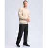 imageG Gradual Mens Yoga Sweatpants Soft Lounge Casual Pants Open Bottom Stretchy Athletic Sweat Pants with PocketsBlack
