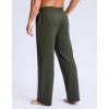 imageG Gradual Mens Yoga Sweatpants Soft Lounge Casual Pants Open Bottom Stretchy Athletic Sweat Pants with PocketsHeather Dark Green