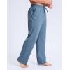 imageG Gradual Mens Yoga Sweatpants Soft Lounge Casual Pants Open Bottom Stretchy Athletic Sweat Pants with PocketsHeather Haze Blue
