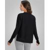 imageG Gradual Sweatshirt for Women Buttery Soft Yoga Tops Crewneck Modal Pullover Shirts Side Slit Thumb HolesBlack