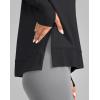 imageG Gradual Sweatshirt for Women Buttery Soft Yoga Tops Crewneck Modal Pullover Shirts Side Slit Thumb HolesBlack