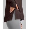 imageG Gradual Sweatshirt for Women Buttery Soft Yoga Tops Crewneck Modal Pullover Shirts Side Slit Thumb HolesChocolate Brown