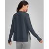 imageG Gradual Sweatshirt for Women Buttery Soft Yoga Tops Crewneck Modal Pullover Shirts Side Slit Thumb HolesDark Grey