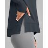 imageG Gradual Sweatshirt for Women Buttery Soft Yoga Tops Crewneck Modal Pullover Shirts Side Slit Thumb HolesDark Grey