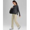 imageG Gradual Sweatshirt for Women Buttery Soft Yoga Tops Crewneck Modal Pullover Shirts Side Slit Thumb HolesHeather Dark Grey