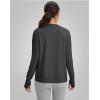 imageG Gradual Sweatshirt for Women Buttery Soft Yoga Tops Crewneck Modal Pullover Shirts Side Slit Thumb HolesHeather Dark Grey