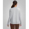 imageG Gradual Sweatshirt for Women Buttery Soft Yoga Tops Crewneck Modal Pullover Shirts Side Slit Thumb HolesHeather Light Grey