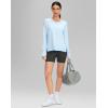 imageG Gradual Sweatshirt for Women Buttery Soft Yoga Tops Crewneck Modal Pullover Shirts Side Slit Thumb HolesIce Blue