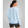 imageG Gradual Sweatshirt for Women Buttery Soft Yoga Tops Crewneck Modal Pullover Shirts Side Slit Thumb HolesIce Blue
