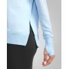 imageG Gradual Sweatshirt for Women Buttery Soft Yoga Tops Crewneck Modal Pullover Shirts Side Slit Thumb HolesIce Blue
