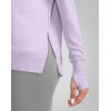 imageG Gradual Sweatshirt for Women Buttery Soft Yoga Tops Crewneck Modal Pullover Shirts Side Slit Thumb HolesLight Grey Purple