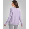 imageG Gradual Sweatshirt for Women Buttery Soft Yoga Tops Crewneck Modal Pullover Shirts Side Slit Thumb HolesLight Grey Purple