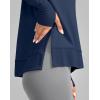 imageG Gradual Sweatshirt for Women Buttery Soft Yoga Tops Crewneck Modal Pullover Shirts Side Slit Thumb HolesNavy
