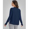 imageG Gradual Sweatshirt for Women Buttery Soft Yoga Tops Crewneck Modal Pullover Shirts Side Slit Thumb HolesNavy