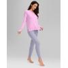 imageG Gradual Sweatshirt for Women Buttery Soft Yoga Tops Crewneck Modal Pullover Shirts Side Slit Thumb HolesPink