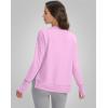 imageG Gradual Sweatshirt for Women Buttery Soft Yoga Tops Crewneck Modal Pullover Shirts Side Slit Thumb HolesPink