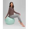 imageG Gradual Sweatshirt for Women Buttery Soft Yoga Tops Crewneck Modal Pullover Shirts Side Slit Thumb HolesRed Brown