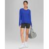 imageG Gradual Sweatshirt for Women Buttery Soft Yoga Tops Crewneck Modal Pullover Shirts Side Slit Thumb HolesRoyal Blue