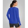 imageG Gradual Sweatshirt for Women Buttery Soft Yoga Tops Crewneck Modal Pullover Shirts Side Slit Thumb HolesRoyal Blue