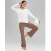 imageG Gradual Sweatshirt for Women Buttery Soft Yoga Tops Crewneck Modal Pullover Shirts Side Slit Thumb HolesWhite