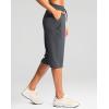 imageG Gradual Womens 15quot Long Shorts Below The Knee Capri Lightweight Quick Dry Hiking Cargo Shorts for Women with 3 Pockets15indark Grey