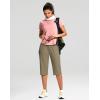 imageG Gradual Womens 15quot Long Shorts Below The Knee Capri Lightweight Quick Dry Hiking Cargo Shorts for Women with 3 Pockets15industy Khaki