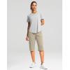 imageG Gradual Womens 15quot Long Shorts Below The Knee Capri Lightweight Quick Dry Hiking Cargo Shorts for Women with 3 Pockets15inkhaki