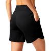 imageG Gradual Womens Athletic Shorts 6quot High Waisted Stretchy Bermuda Shorts for Women Quick Dry Summer Casual ShortsBlack