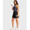 imageG Gradual Womens Athletic Shorts 6quot High Waisted Stretchy Bermuda Shorts for Women Quick Dry Summer Casual ShortsBlack