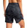 imageG Gradual Womens Athletic Shorts 6quot High Waisted Stretchy Bermuda Shorts for Women Quick Dry Summer Casual ShortsBlack Camo B