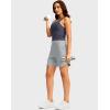 imageG Gradual Womens Athletic Shorts 6quot High Waisted Stretchy Bermuda Shorts for Women Quick Dry Summer Casual ShortsBright Grey