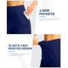imageG Gradual Womens Athletic Shorts 6quot High Waisted Stretchy Bermuda Shorts for Women Quick Dry Summer Casual ShortsDark Blue