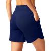 imageG Gradual Womens Athletic Shorts 6quot High Waisted Stretchy Bermuda Shorts for Women Quick Dry Summer Casual ShortsDark Blue