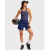 imageG Gradual Womens Athletic Shorts 6quot High Waisted Stretchy Bermuda Shorts for Women Quick Dry Summer Casual ShortsDark Blue