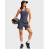 imageG Gradual Womens Athletic Shorts 6quot High Waisted Stretchy Bermuda Shorts for Women Quick Dry Summer Casual ShortsDark Grey