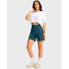 imageG Gradual Womens Athletic Shorts 6quot High Waisted Stretchy Bermuda Shorts for Women Quick Dry Summer Casual ShortsGreen
