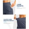 imageG Gradual Womens Athletic Shorts 6quot High Waisted Stretchy Bermuda Shorts for Women Quick Dry Summer Casual ShortsGrey Blue