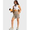 imageG Gradual Womens Athletic Shorts 6quot High Waisted Stretchy Bermuda Shorts for Women Quick Dry Summer Casual ShortsKhaki