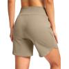 imageG Gradual Womens Athletic Shorts 6quot High Waisted Stretchy Bermuda Shorts for Women Quick Dry Summer Casual ShortsKhaki