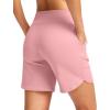imageG Gradual Womens Athletic Shorts 6quot High Waisted Stretchy Bermuda Shorts for Women Quick Dry Summer Casual ShortsLight Pink