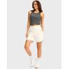 imageG Gradual Womens Athletic Shorts 6quot High Waisted Stretchy Bermuda Shorts for Women Quick Dry Summer Casual ShortsOffwhite