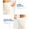 imageG Gradual Womens Athletic Shorts 6quot High Waisted Stretchy Bermuda Shorts for Women Quick Dry Summer Casual ShortsOffwhite