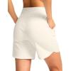 imageG Gradual Womens Athletic Shorts 6quot High Waisted Stretchy Bermuda Shorts for Women Quick Dry Summer Casual ShortsOffwhite