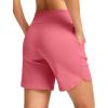 imageG Gradual Womens Athletic Shorts 6quot High Waisted Stretchy Bermuda Shorts for Women Quick Dry Summer Casual ShortsPink Red