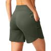 imageG Gradual Womens Athletic Shorts 6quot High Waisted Stretchy Bermuda Shorts for Women Quick Dry Summer Casual ShortsSage Green