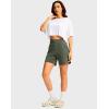 imageG Gradual Womens Athletic Shorts 6quot High Waisted Stretchy Bermuda Shorts for Women Quick Dry Summer Casual ShortsSage Green