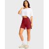 imageG Gradual Womens Athletic Shorts 6quot High Waisted Stretchy Bermuda Shorts for Women Quick Dry Summer Casual ShortsTomato Red